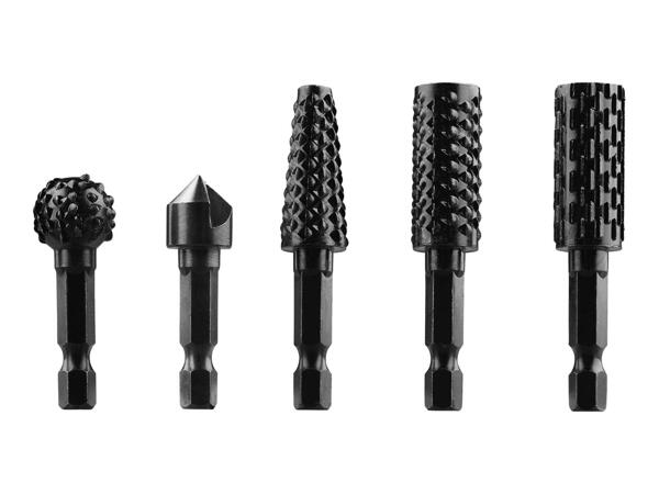 Parkside Rasp and Countersink Set - 5 Piece Set