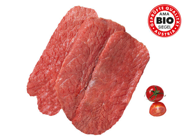 Frische Bio-Rindsschnitzel