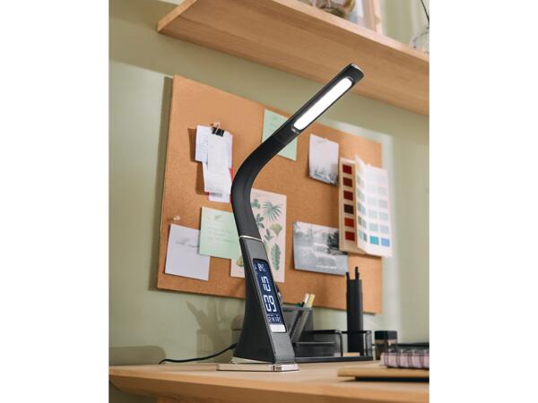 LED Desk Lamp with Clock