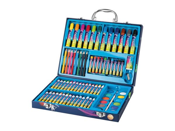 Crelando Kids' Art Case - 76 Piece Set - Blue