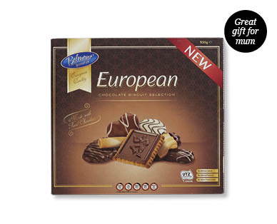 European Chocolate Biscuit Selection 500g