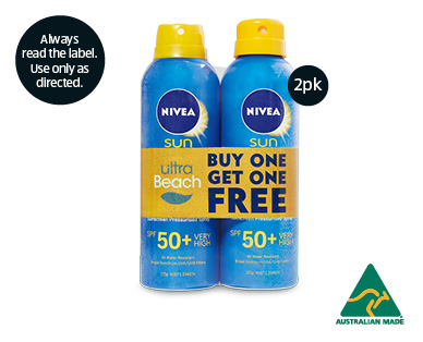 Nivea Sunscreen Spray SPF50+ Pack 2 x 175g
