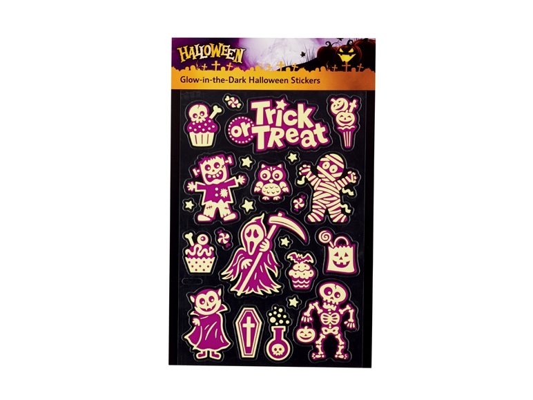 Fluorescent or 3D Stickers for Halloween