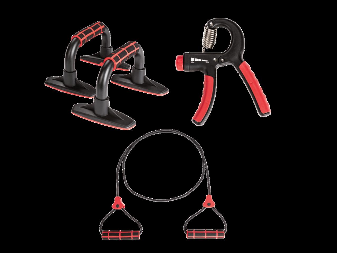CRIVIT Push Up Bars/Resistance Bands/Forearm Trainer