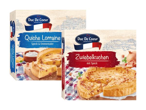 Zwiebelkuchen, Lauchkuchen oder Quiche Lorraine