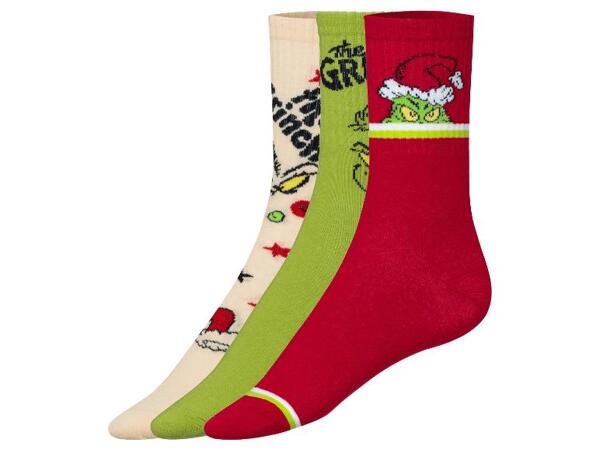 Dámské / Pánské ponožky Grinch, 3 páry