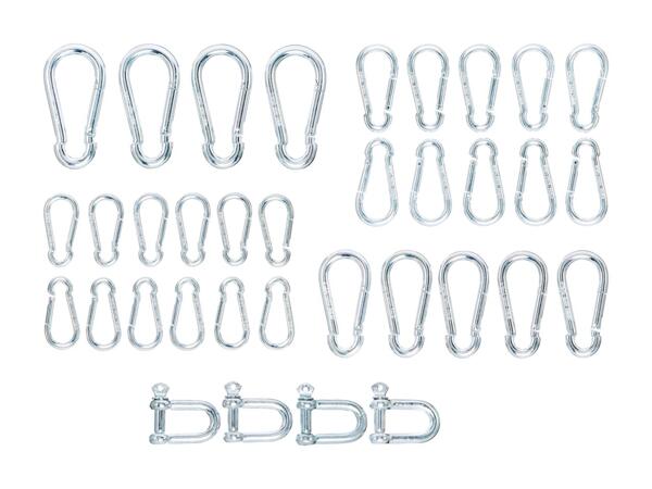 Karabiner-/​Schäkelhaken-Set
