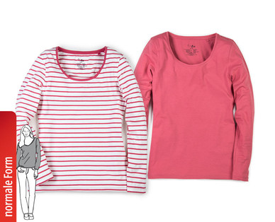 GREEN FEELING BIO Damen-T-Shirts, Baumwolle (Bio), Doppelpkg.