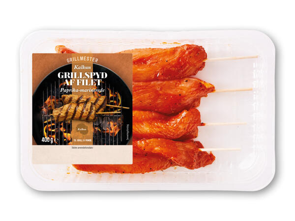 Grillspyd af kalkunfilet