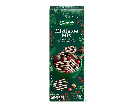 Clancy's Mistletoe Snack Mix or Pretzels Gift Box