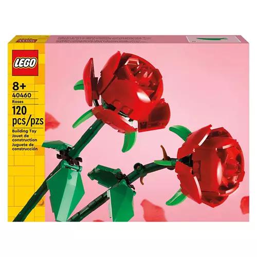Botanical Rose Flower Building Set, 120 Pieces