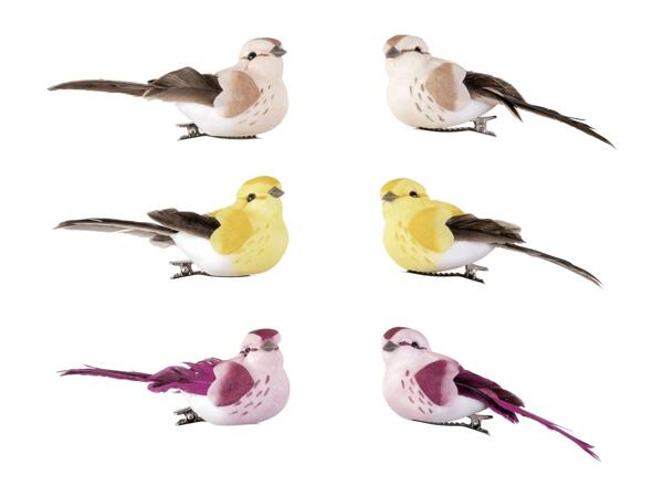 Livarno Home Decorative Clips - 6 Pack - Birds