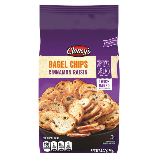 Clancy's Bagel Chips - Cinnamon Raisin