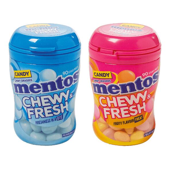 Dragées Chewy & Fresh Mentos, 90 pcs