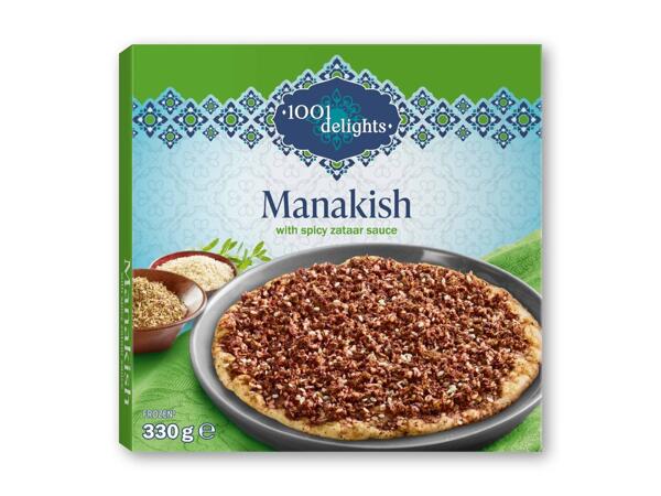 Manakish libanesisk-inspireret pizza