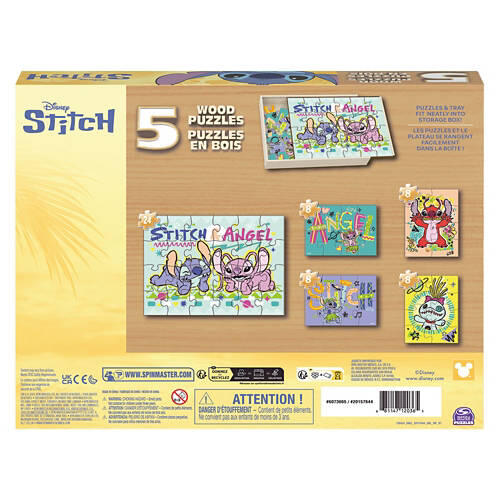 5 Piece Children's Wooden Puzzle - Stitch