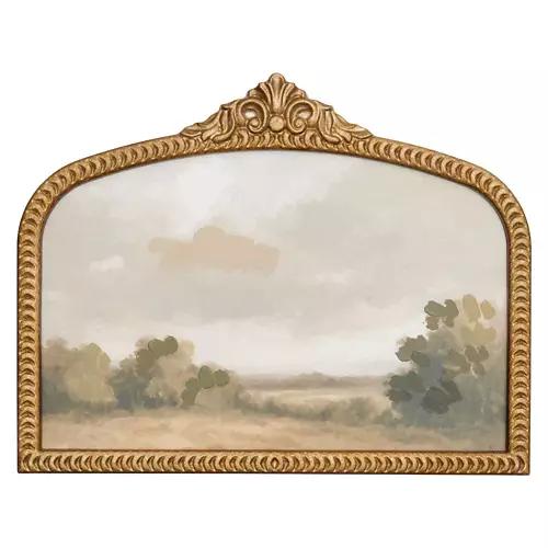 Gilt Frame Landscape Art - Arched Bushes