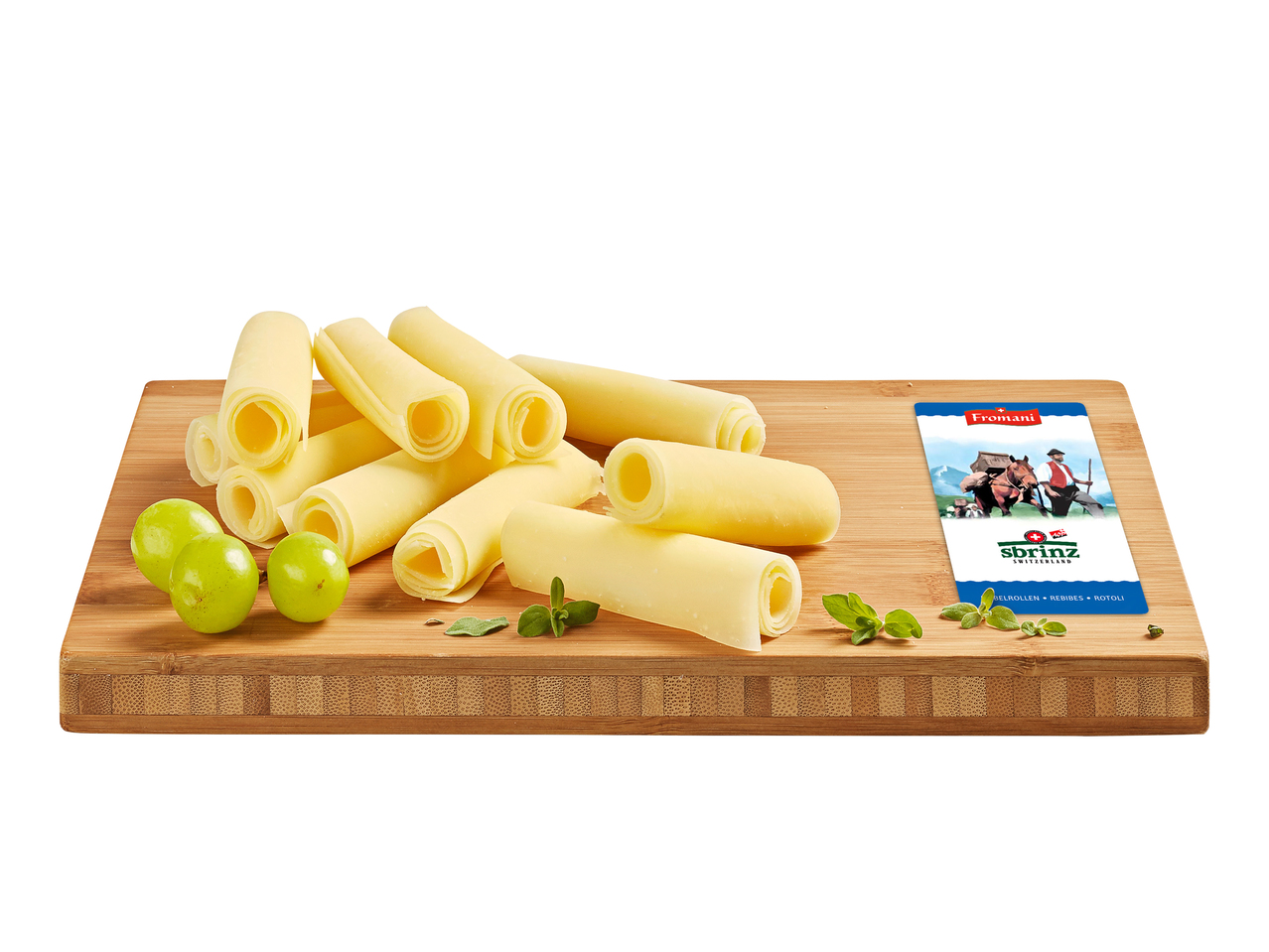 Formaggio a fette arrotolato Sbrinz