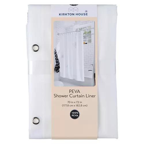 72" x 72" Shower Curtain Liner, White