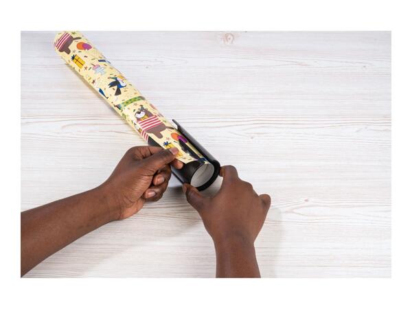 Crelando Mini Adhesive Tape Dispenser/​Wrapping Paper Cutter/​Wrapping Paper Holders