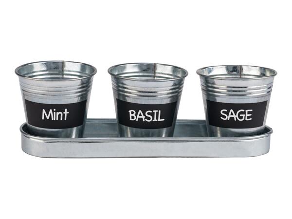 Parkside Herb Pots - Metal