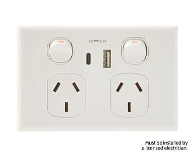 Double USB Power Point
