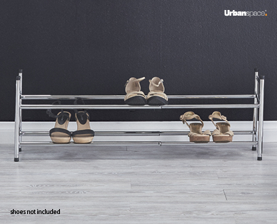 CHROME SHOE RACK