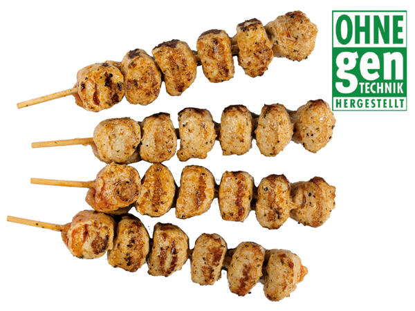 Frische Puten-Grillspieße mariniert