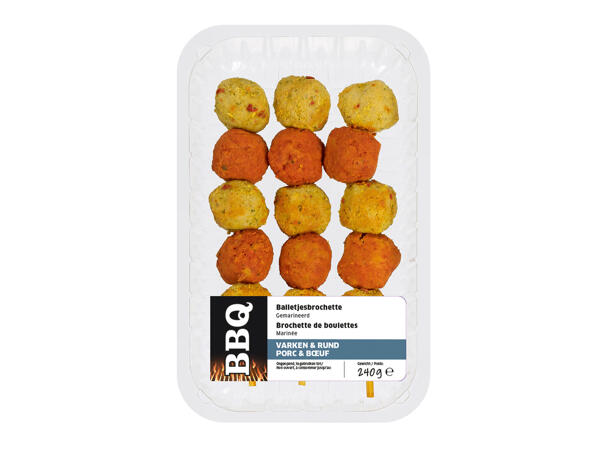Mini brochettes de boulettes