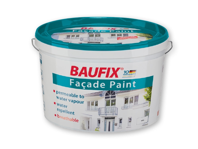 Baufix 10L White Matt Outdoor Masonry Paint