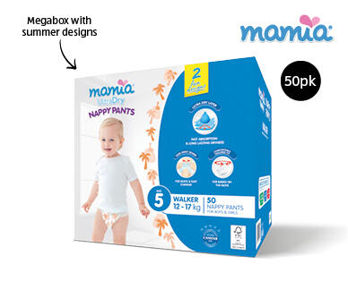 Mamia Nappy Pants Walker 50pk