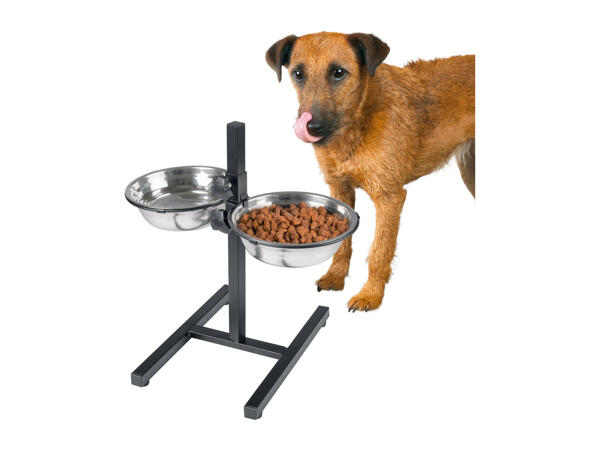 Zoofari Adjustable Double Raised Feeder