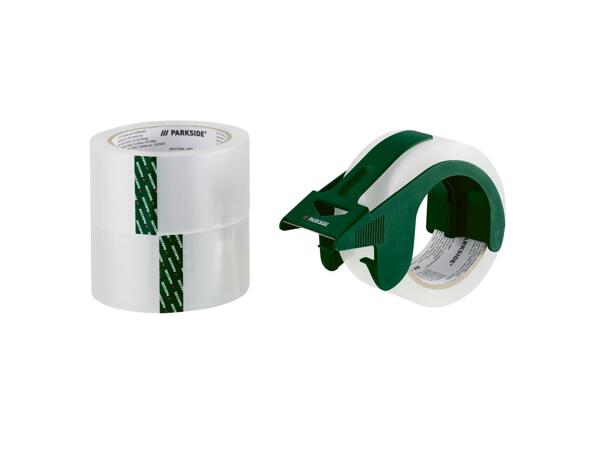 Packing tape dispenser set or packing tape