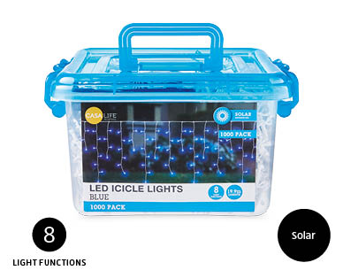 LED Solar or Low Voltage Icicle Lights 1000 pack