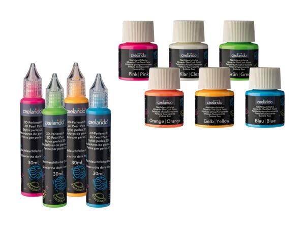 Set de peintures phosphorescentes/stylos perles 3D
