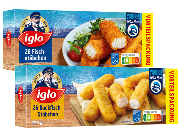 Iglo Fischstäbchen oder Backfisch-Stäbchen