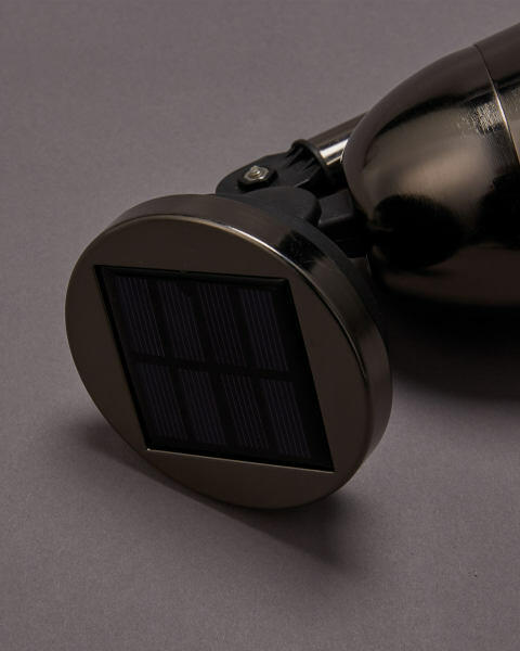 Gunmetal Solar Spotlight 2 Pack