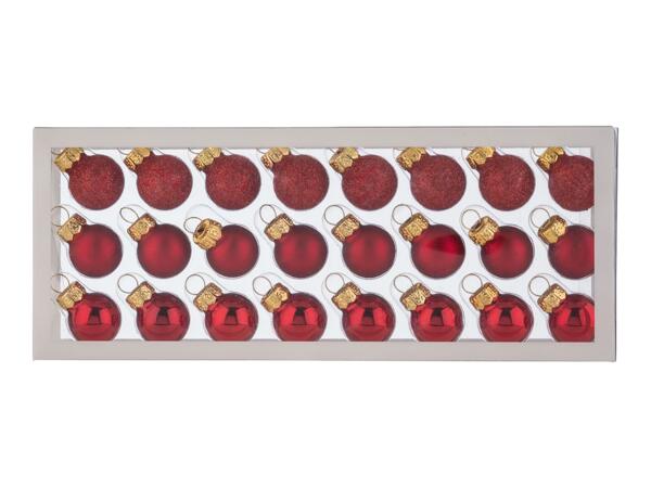 Livarno Home Red Christmas Baubles - 24 Pack