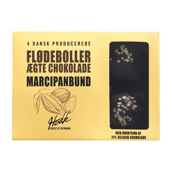 Flødeboller med marcipanbund
