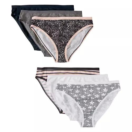 6 Pack Ladies Bikini Underwear, S