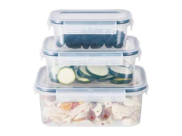 Silvercrest Rectangular Food Storage Container Set - 3 Piece Set