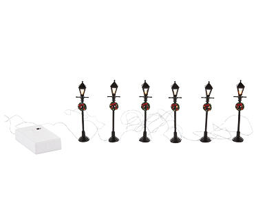 Lemax Collectable Figurines - Assorted Tree Set 13pk or Gas Lantern Street Lamps 6pk