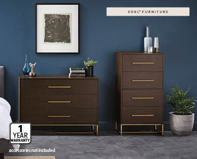 Chest of 3 Drawers - Dark Oak