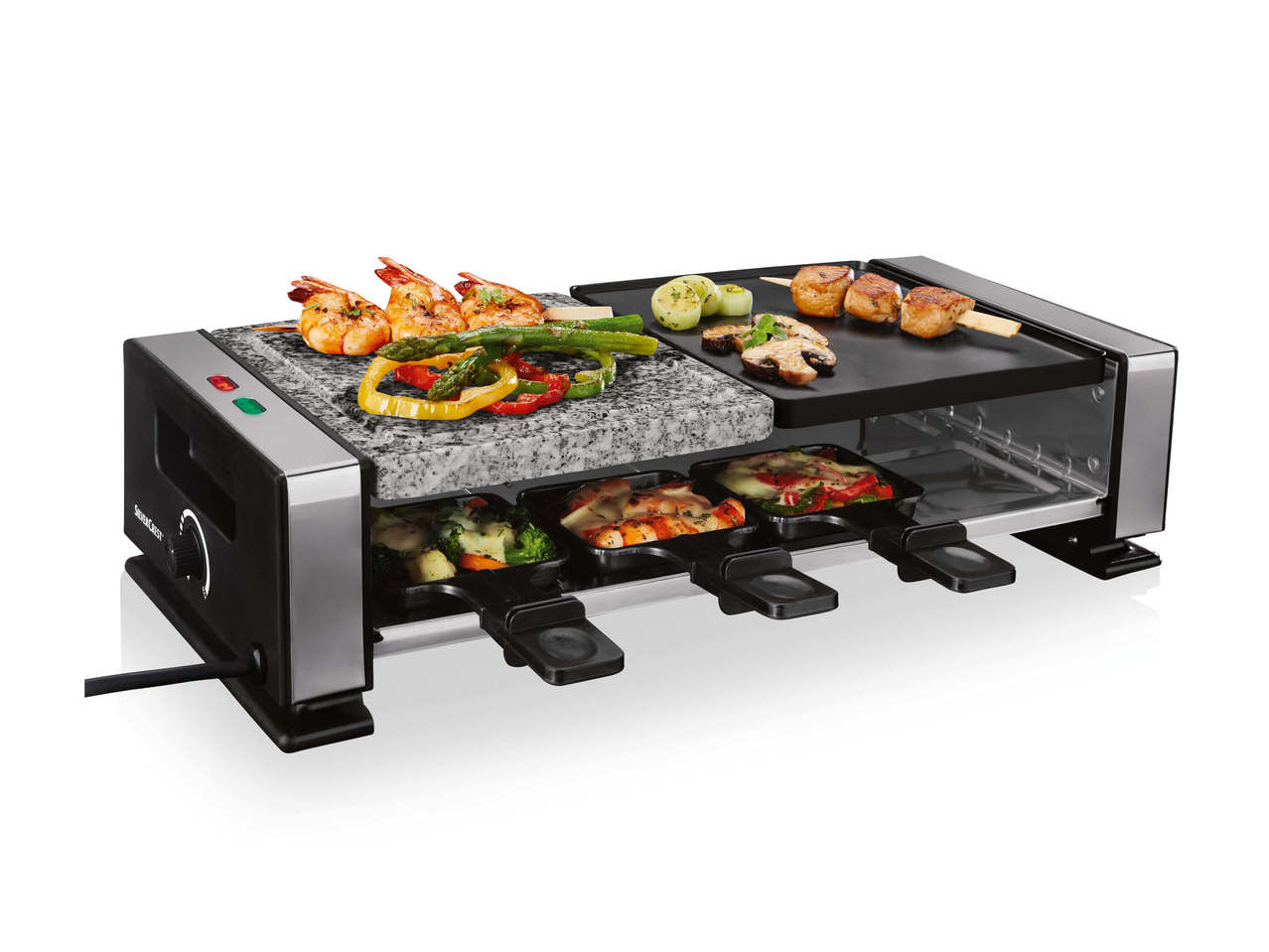 SILVERCREST KITCHEN TOOLS(R) Raclette-grill med varm sten