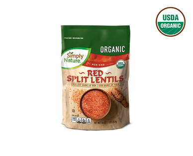 Simply Nature Organic Green or Red Split Lentils