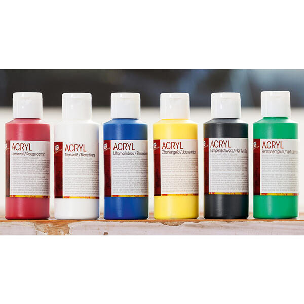 Künstler-Acrylfarben 6er-Set, glänzend