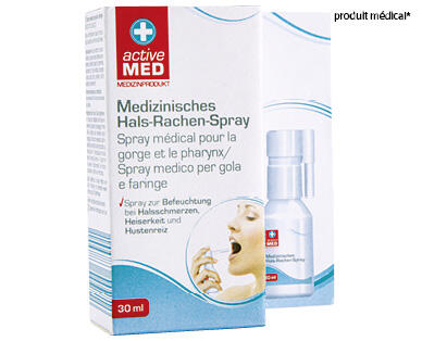 ACTIVE MED 
 SPRAY POUR LA GORGE ET LE PHARYNX