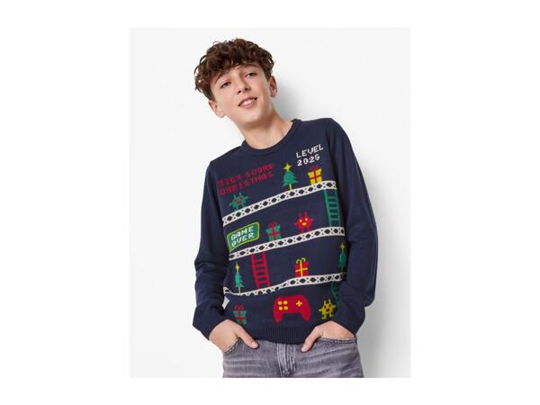 Esmara Older Kids' Premium Light-Up Christmas Jumper