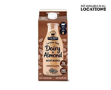 Live Real Farms 
 Dairy + Almondmilk Sweetened Chocolate Milk Blend