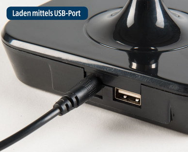 CASALUX LED-QI-Tischleuchte mit Ladefunktion und USB-Port